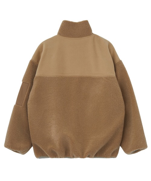 MILKFED.（ミルクフェド）の「BAR LOGO BOA JACKET（ブルゾン・レディース・ブラック/ベージュ/オフホワイト・S/M）」の7枚目の写真