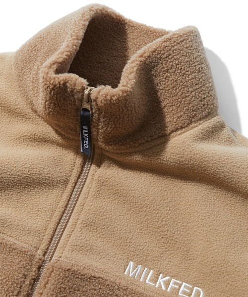 MILKFED.（ミルクフェド）の「BAR LOGO BOA JACKET（ブルゾン・レディース・ブラック/ベージュ/オフホワイト・S/M）」の8枚目の写真