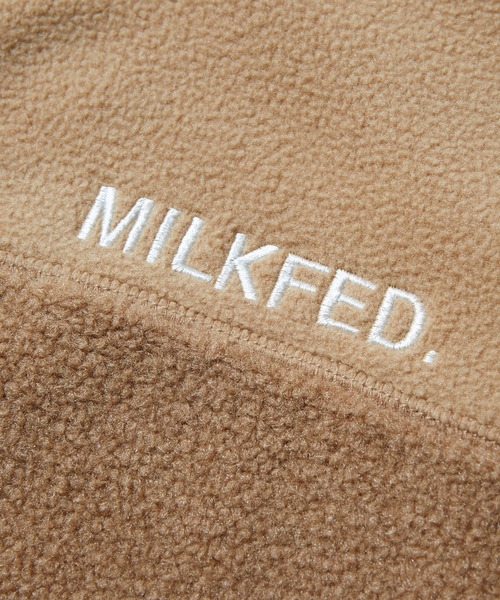 MILKFED.（ミルクフェド）の「BAR LOGO BOA JACKET（ブルゾン・レディース・ブラック/ベージュ/オフホワイト・S/M）」の9枚目の写真