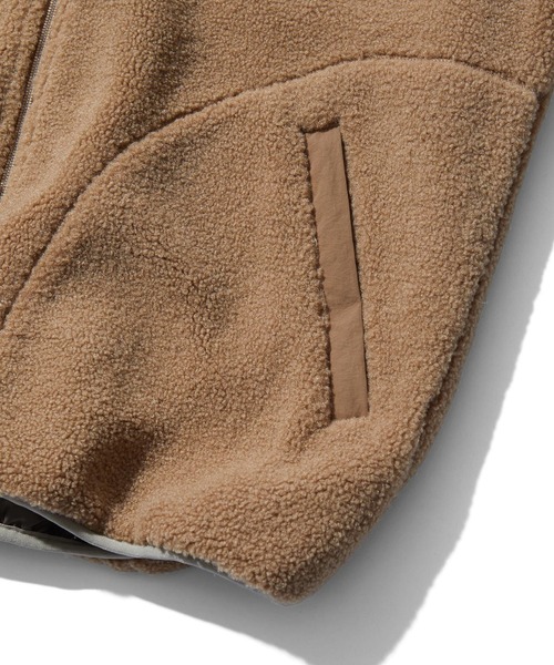 MILKFED.（ミルクフェド）の「BAR LOGO BOA JACKET（ブルゾン・レディース・ブラック/ベージュ/オフホワイト・S/M）」の4枚目の写真