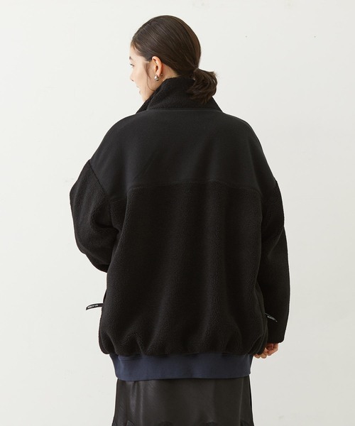 MILKFED.（ミルクフェド）の「BAR LOGO BOA JACKET（ブルゾン・レディース・ブラック/ベージュ/オフホワイト・S/M）」の19枚目の写真