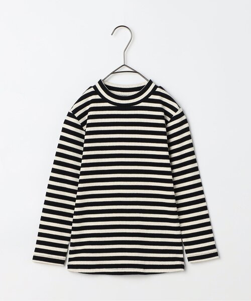 p.premier(ピードットプルミエ)の「イロチ買いしたいボーダーストレッチリブトップス(Tシャツ/カットソー・キッズ・レインボー/その他11/ブルー/ブラウン/グリーン/ブラック/レッド・140/130/80/110/120/100/90)」の2枚目の写真