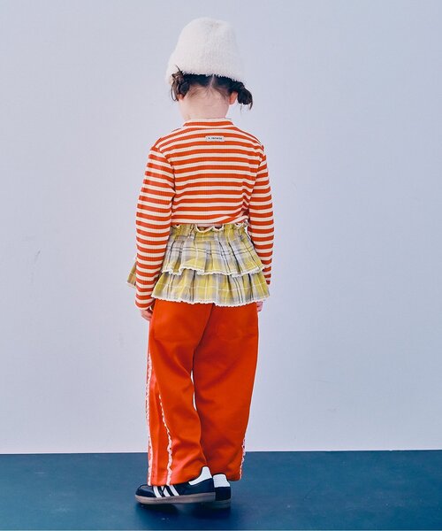 p.premier(ピードットプルミエ)の「イロチ買いしたいボーダーストレッチリブトップス(Tシャツ/カットソー・キッズ・レインボー/その他11/ブルー/ブラウン/グリーン/ブラック/レッド・140/130/80/110/120/100/90)」の11枚目の写真