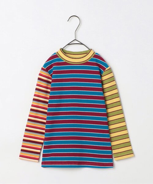 p.premier(ピードットプルミエ)の「イロチ買いしたいボーダーストレッチリブトップス(Tシャツ/カットソー・キッズ・レインボー/その他11/ブルー/ブラウン/グリーン/ブラック/レッド・140/130/80/110/120/100/90)」の12枚目の写真