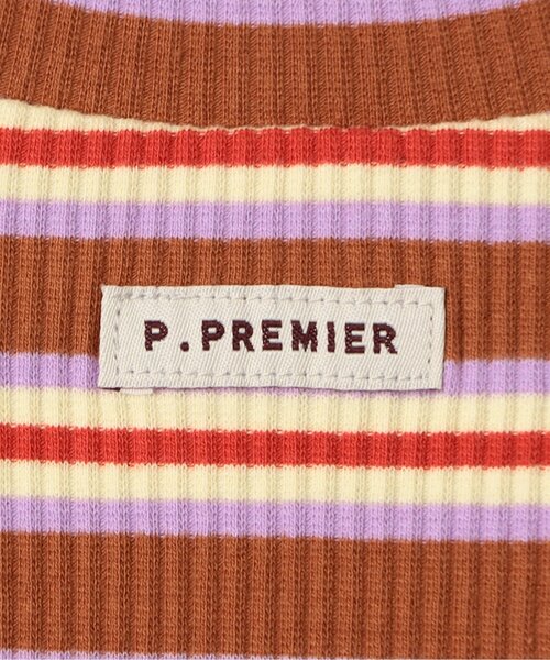 p.premier(ピードットプルミエ)の「イロチ買いしたいボーダーストレッチリブトップス(Tシャツ/カットソー・キッズ・レインボー/その他11/ブルー/ブラウン/グリーン/ブラック/レッド・140/130/80/110/120/100/90)」の19枚目の写真
