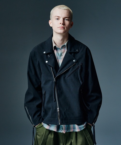 glamb(グラム)の「Loose Riders Jacket / ルーズライダースジャケット(ライダースジャケット・メンズ・ブラック/ブラウン・S/M/L)」の1枚目の写真
