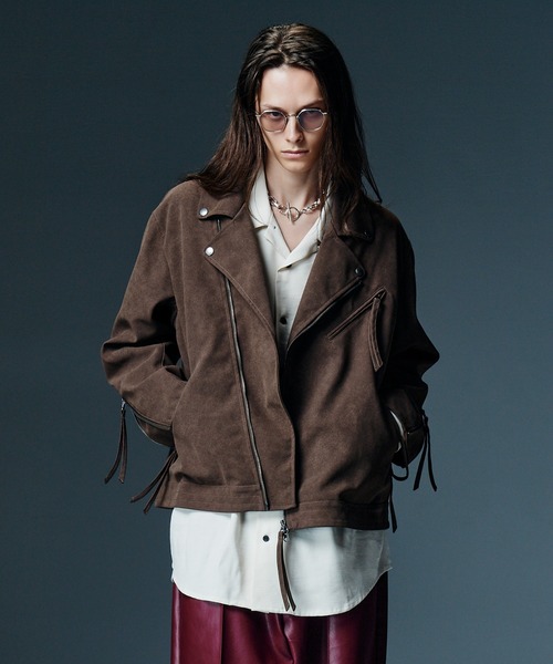 glamb(グラム)の「Loose Riders Jacket / ルーズライダースジャケット(ライダースジャケット・メンズ・ブラック/ブラウン・S/M/L)」の3枚目の写真