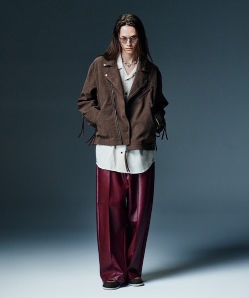 glamb(グラム)の「Loose Riders Jacket / ルーズライダースジャケット(ライダースジャケット・メンズ・ブラック/ブラウン・S/M/L)」の12枚目の写真