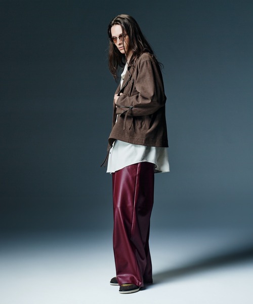 glamb(グラム)の「Loose Riders Jacket / ルーズライダースジャケット(ライダースジャケット・メンズ・ブラック/ブラウン・S/M/L)」の13枚目の写真