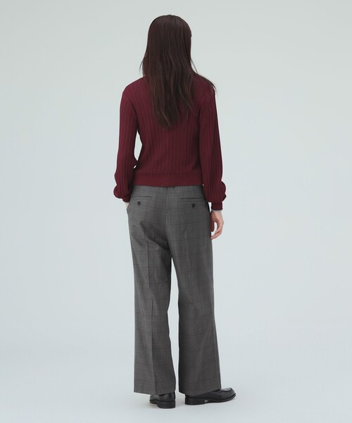 BEAMS HEART(ビームスハート)の「グレンチェック ワイドパンツ(スラックス・レディース・ブラウン/グレー・SMALL/MEDIUM)」の6枚目の写真