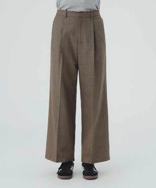 BEAMS HEART(ビームスハート)の「グレンチェック ワイドパンツ(スラックス・レディース・ブラウン/グレー・SMALL/MEDIUM)」の10枚目の写真