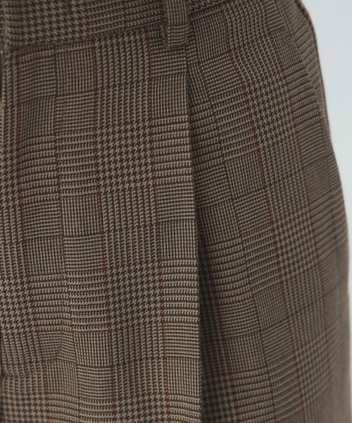BEAMS HEART(ビームスハート)の「グレンチェック ワイドパンツ(スラックス・レディース・ブラウン/グレー・SMALL/MEDIUM)」の14枚目の写真
