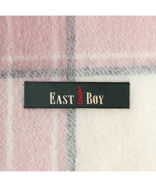 EASTBOY（イーストボーイ）の「マフラー チェック 制服 スクールマフラー 中学生 高校生（マフラー・キッズ・アイボリー系/ネイビー系/サックスブルー系・FREE）」の4枚目の写真