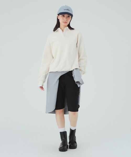 BEAMS HEART(ビームスハート)の「シャツ レイヤード風 スウェット(スウェット・レディース・ブラウン/ライトグレー/ホワイト系その他5・FREE)」の4枚目の写真