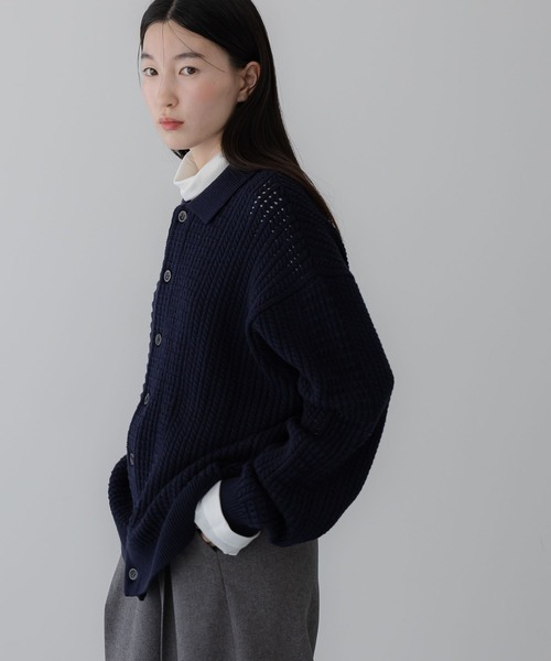 LOWRYS FARM(ローリーズファーム)の「【LFM(U)】クロシェアミニットポロカーディガン 1069264(Tシャツ/カットソー・メンズ・ブラウン/アイボリー/ネイビー/レッド・MEDIUM/LARGE)」の16枚目の写真