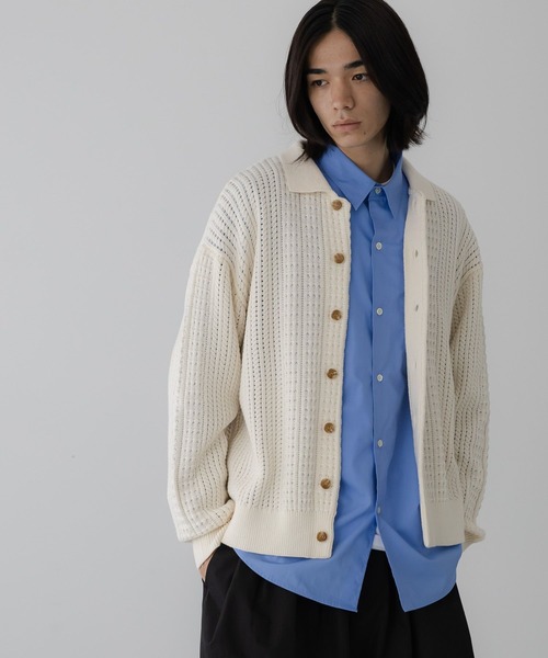 LOWRYS FARM(ローリーズファーム)の「【LFM(U)】クロシェアミニットポロカーディガン 1069264(Tシャツ/カットソー・メンズ・ブラウン/アイボリー/ネイビー/レッド・MEDIUM/LARGE)」の19枚目の写真