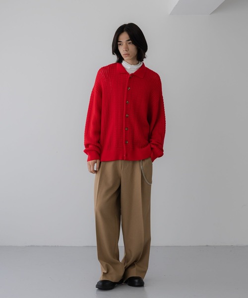 LOWRYS FARM(ローリーズファーム)の「【LFM(U)】クロシェアミニットポロカーディガン 1069264(Tシャツ/カットソー・メンズ・ブラウン/アイボリー/ネイビー/レッド・MEDIUM/LARGE)」の21枚目の写真