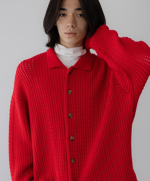 LOWRYS FARM(ローリーズファーム)の「【LFM(U)】クロシェアミニットポロカーディガン 1069264(Tシャツ/カットソー・メンズ・ブラウン/アイボリー/ネイビー/レッド・MEDIUM/LARGE)」の22枚目の写真