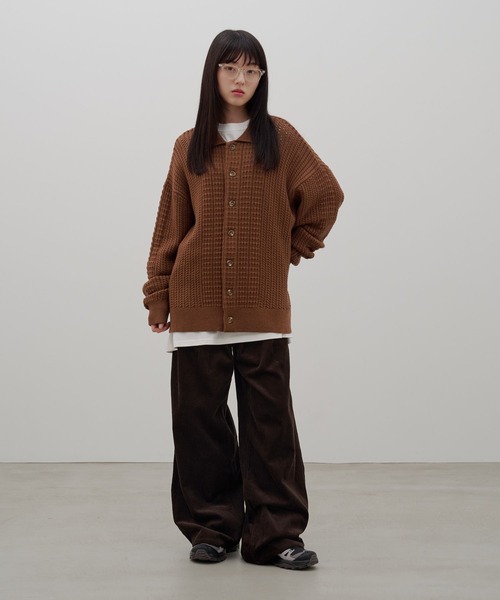 LOWRYS FARM(ローリーズファーム)の「【LFM(U)】クロシェアミニットポロカーディガン 1069264(Tシャツ/カットソー・メンズ・ブラウン/アイボリー/ネイビー/レッド・MEDIUM/LARGE)」の5枚目の写真