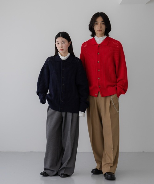 LOWRYS FARM(ローリーズファーム)の「【LFM(U)】クロシェアミニットポロカーディガン 1069264(Tシャツ/カットソー・メンズ・ブラウン/アイボリー/ネイビー/レッド・MEDIUM/LARGE)」の10枚目の写真