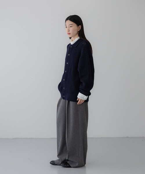 LOWRYS FARM(ローリーズファーム)の「【LFM(U)】クロシェアミニットポロカーディガン 1069264(Tシャツ/カットソー・メンズ・ブラウン/アイボリー/ネイビー/レッド・MEDIUM/LARGE)」の13枚目の写真