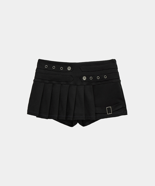 ETRE AU SOMMET（エトレオソメ）の「Pleated Layer Training Mini Skirt (Black)（スカート・レディース・ブラック・FREE）」の6枚目の写真