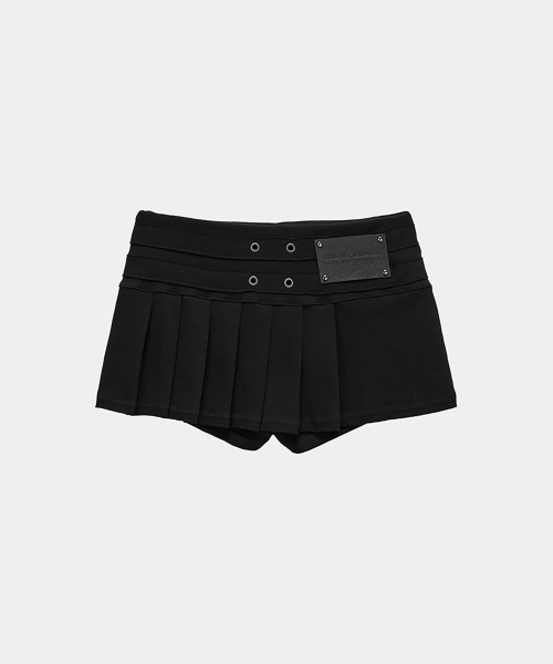 ETRE AU SOMMET（エトレオソメ）の「Pleated Layer Training Mini Skirt (Black)（スカート・レディース・ブラック・FREE）」の5枚目の写真