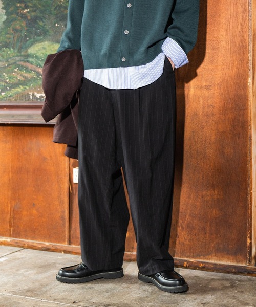 niko and...(ニコアンド)の「シャンブレーストライプパンツ(その他パンツ・メンズ・ブラック/スモーク・LARGE/MEDIUM)」の17枚目の写真