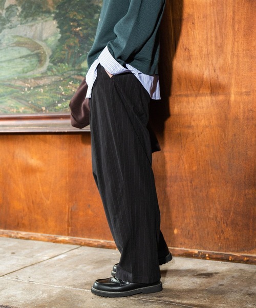 niko and...(ニコアンド)の「シャンブレーストライプパンツ(その他パンツ・メンズ・ブラック/スモーク・LARGE/MEDIUM)」の18枚目の写真