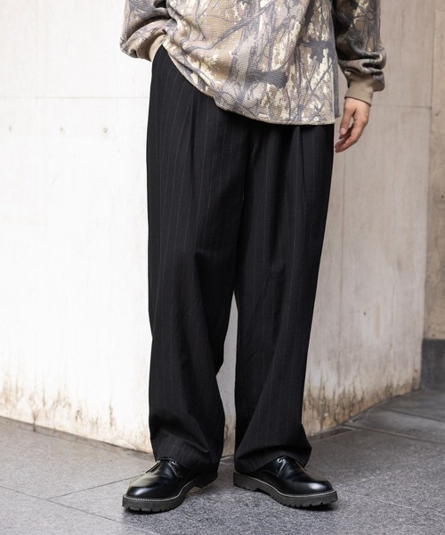 niko and...(ニコアンド)の「シャンブレーストライプパンツ(その他パンツ・メンズ・ブラック/スモーク・LARGE/MEDIUM)」の21枚目の写真