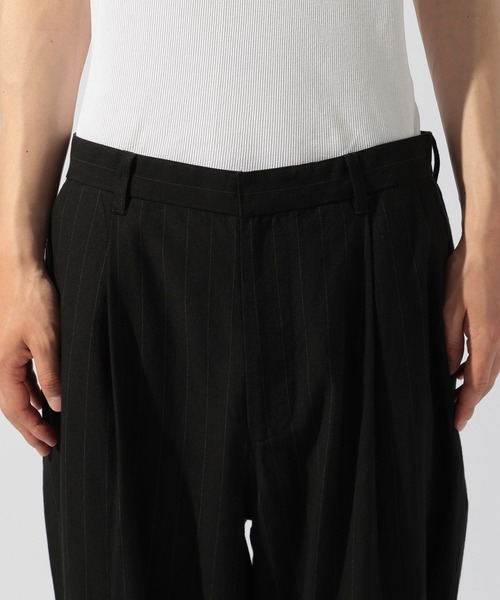 niko and...(ニコアンド)の「シャンブレーストライプパンツ(その他パンツ・メンズ・ブラック/スモーク・LARGE/MEDIUM)」の6枚目の写真