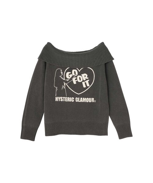 HYSTERIC GLAMOUR(ヒステリックグラマー)の「GO FOR IT セーター(ニット/セーター・レディース・ダークインディゴブルー/パープル/ブラック・FREE)」の2枚目の写真
