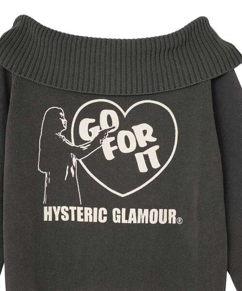 HYSTERIC GLAMOUR(ヒステリックグラマー)の「GO FOR IT セーター(ニット/セーター・レディース・ダークインディゴブルー/パープル/ブラック・FREE)」の9枚目の写真