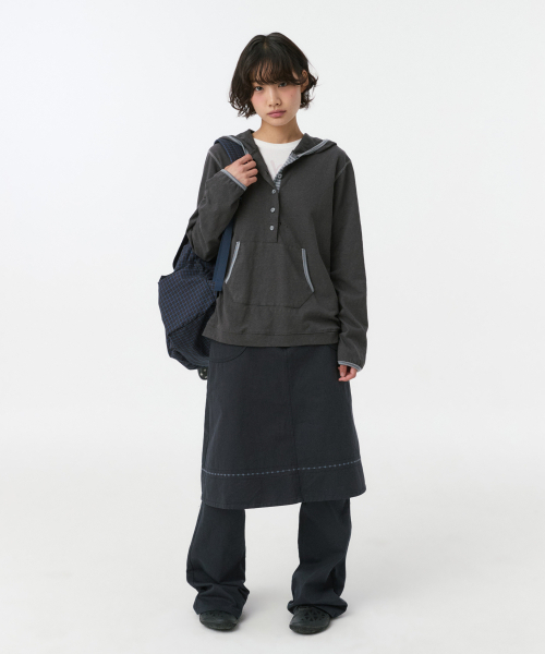 OHESHIO(オヘシオ)の「CONTRAST BACKPACK, NAVY CHECK(バックパック/リュック・レディース・その他・FREE)」の8枚目の写真
