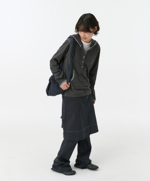 OHESHIO(オヘシオ)の「CONTRAST BACKPACK, NAVY CHECK(バックパック/リュック・レディース・その他・FREE)」の9枚目の写真