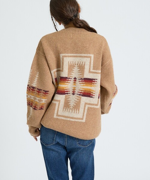 PENDLETON(ペンドルトン)の「【PENDLETON/ペンドルトン】HARDING / Shetland Wool Cardigan / シェットランドウールクルーネックニット(ニット/セーター・メンズ・ライトブラウン/ブラック/グレー・M/L)」の3枚目の写真