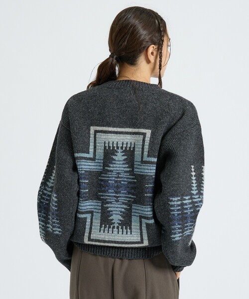 PENDLETON(ペンドルトン)の「【PENDLETON/ペンドルトン】HARDING / Shetland Wool Cardigan / シェットランドウールクルーネックニット(ニット/セーター・メンズ・ライトブラウン/ブラック/グレー・M/L)」の1枚目の写真