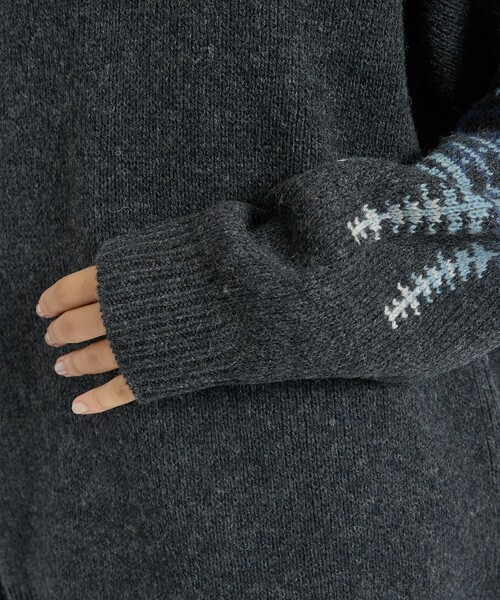 PENDLETON(ペンドルトン)の「【PENDLETON/ペンドルトン】HARDING / Shetland Wool Cardigan / シェットランドウールクルーネックニット(ニット/セーター・メンズ・ライトブラウン/ブラック/グレー・M/L)」の19枚目の写真