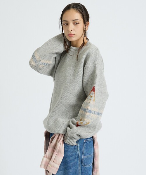 PENDLETON(ペンドルトン)の「【PENDLETON/ペンドルトン】HARDING / Shetland Wool Cardigan / シェットランドウールクルーネックニット(ニット/セーター・メンズ・ライトブラウン/ブラック/グレー・M/L)」の4枚目の写真