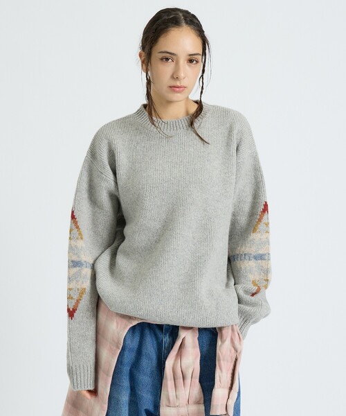 PENDLETON(ペンドルトン)の「【PENDLETON/ペンドルトン】HARDING / Shetland Wool Cardigan / シェットランドウールクルーネックニット(ニット/セーター・メンズ・ライトブラウン/ブラック/グレー・M/L)」の5枚目の写真