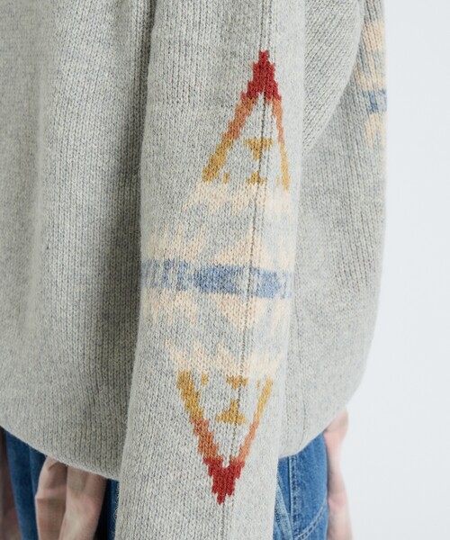 PENDLETON(ペンドルトン)の「【PENDLETON/ペンドルトン】HARDING / Shetland Wool Cardigan / シェットランドウールクルーネックニット(ニット/セーター・メンズ・ライトブラウン/ブラック/グレー・M/L)」の8枚目の写真