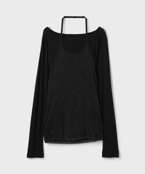 Diagram（ダイアグラム）の「シアーレイヤードカットトップ（Tシャツ/カットソー・レディース・キナリ/ブラック・36）」の10枚目の写真