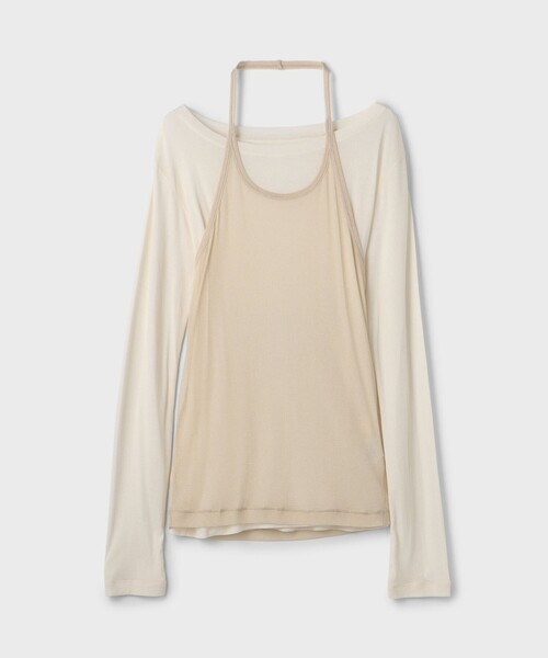 Diagram（ダイアグラム）の「シアーレイヤードカットトップ（Tシャツ/カットソー・レディース・キナリ/ブラック・36）」の22枚目の写真