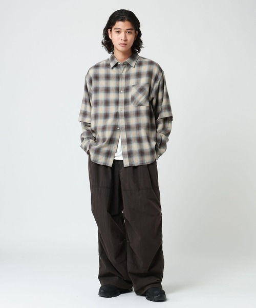 RAGEBLUE(レイジブルー)の「FAKE LAYERED CHECK SHIRTS/フェイクレイヤードチェックシャツ(シャツ/ブラウス・メンズ・ブラウン/ブラック・MEDIUM/LARGE)」の16枚目の写真