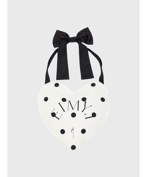EIMY ISTOIRE(エイミーイストワール)の「【EIMY MARKET】HEART BAG(ショルダーバッグ・レディース・ドット/ブラック/ライトピンク/ホワイト・FREE)」の4枚目の写真