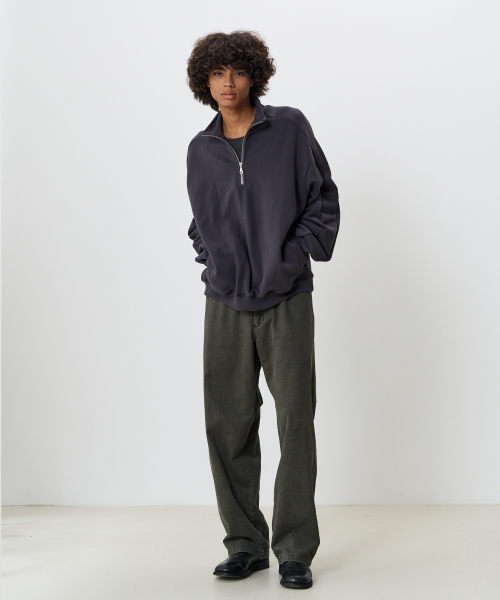 NOUN(ノウン)の「ハーフジップスウェットシャツ(チャコール)(スウェット・メンズ・チャコール・LARGE/MEDIUM)」の5枚目の写真