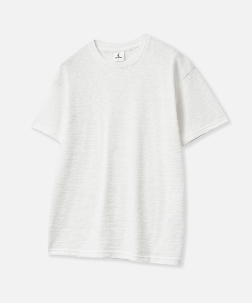 DEVELOVE(デヴローブ)の「スラブラウンド半袖Tシャツ_アイボリー(Tシャツ/カットソー・メンズ・アイボリー・LARGE/MEDIUM/XX-LARGE/X-LARGE)」の5枚目の写真
