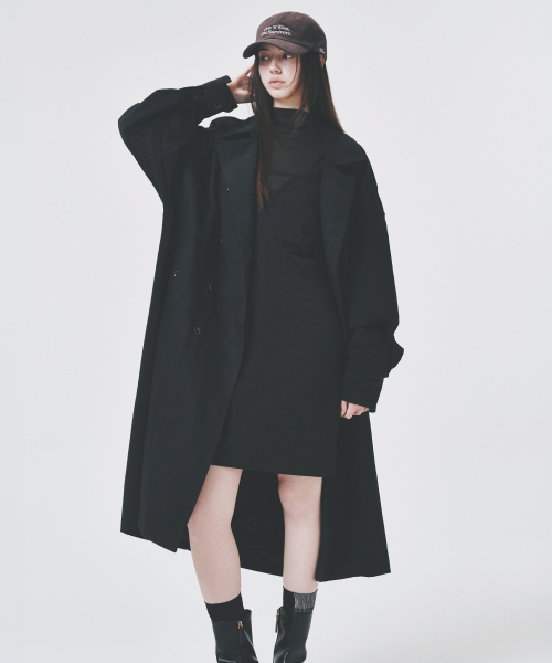 COLD BLANKET(コールドブランケット)の「オーバーサイズヘビートレンチコート ブラック(トレンチコート・レディース・その他・FREE)」の8枚目の写真