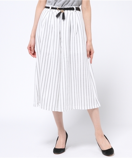 VENCEEXCHANGE（ヴァンスエクスチェンジ）の「タッセルベルト付きカットガウチョパンツ（その他パンツ・レディース・ホワイト/オフホワイト/ダークグリーン/ブルー/ブラック/コーラル・MEDIUM）」の17枚目の写真