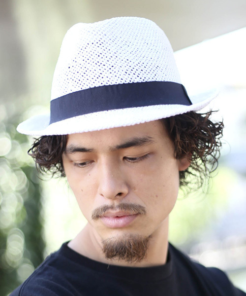 Denime（ドゥニーム）の「ペーパー中折れハット（ハット・メンズ・ブラック/ナチュラル/オフホワイト・FREE）」の2枚目の写真